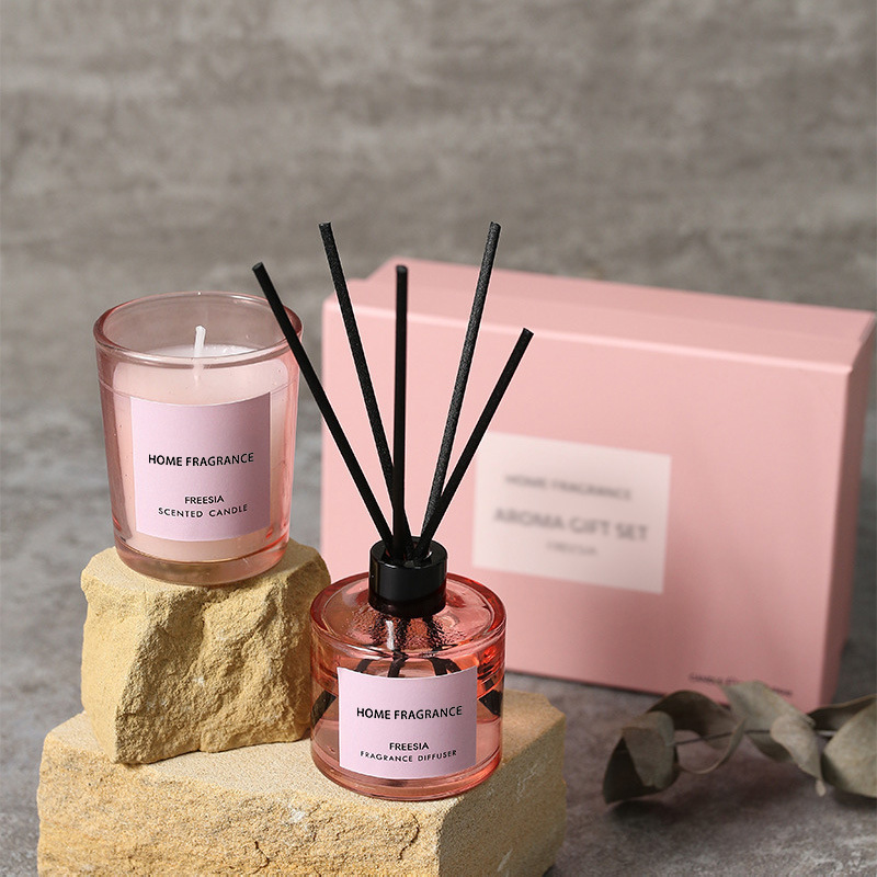 Home Fragrance Gift Set - Premium rietdiffuser en kaars cadeauset, langdurige