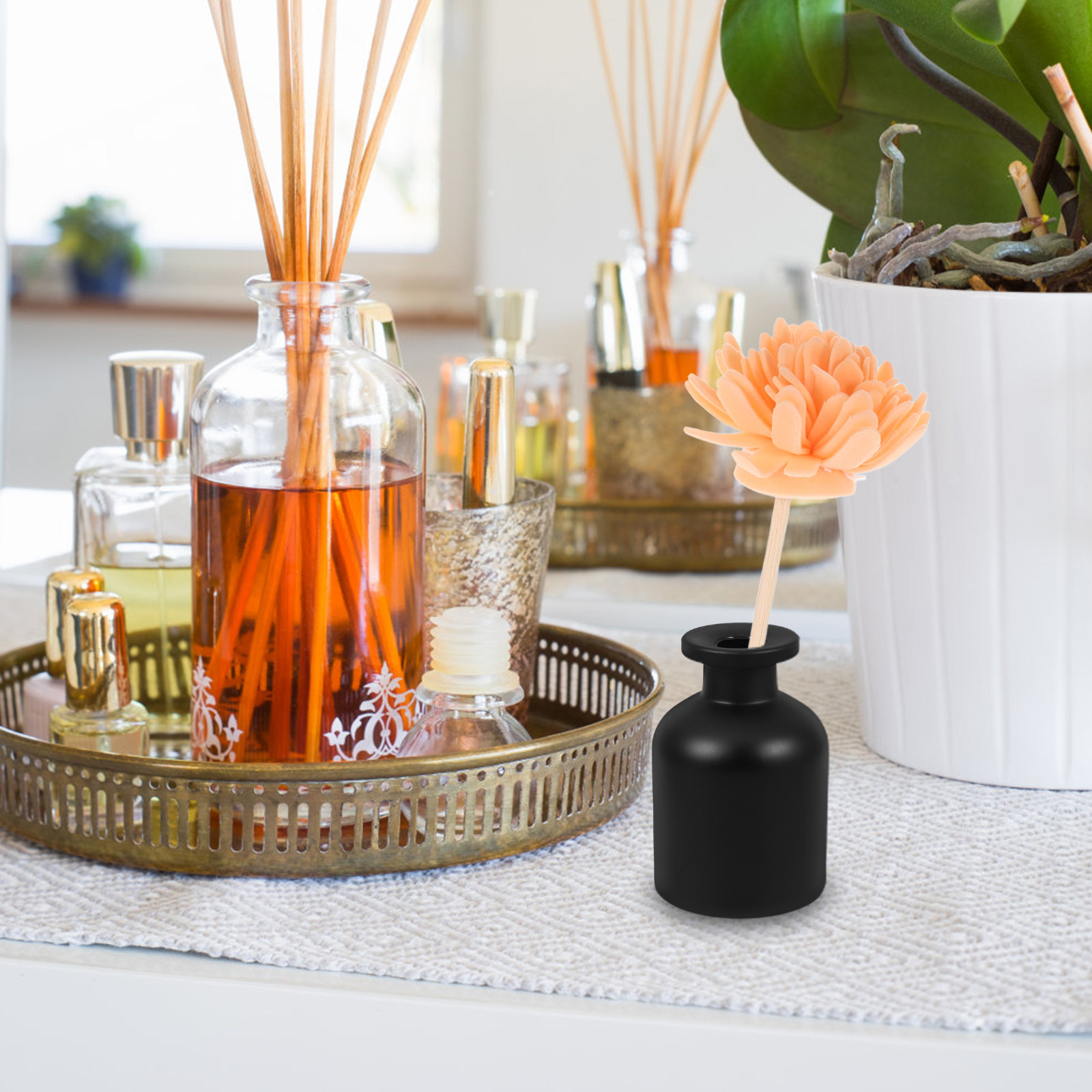 Home Fragrances - 2 Stuks Stijlvolle Cilindrische Glazen Diffuser
