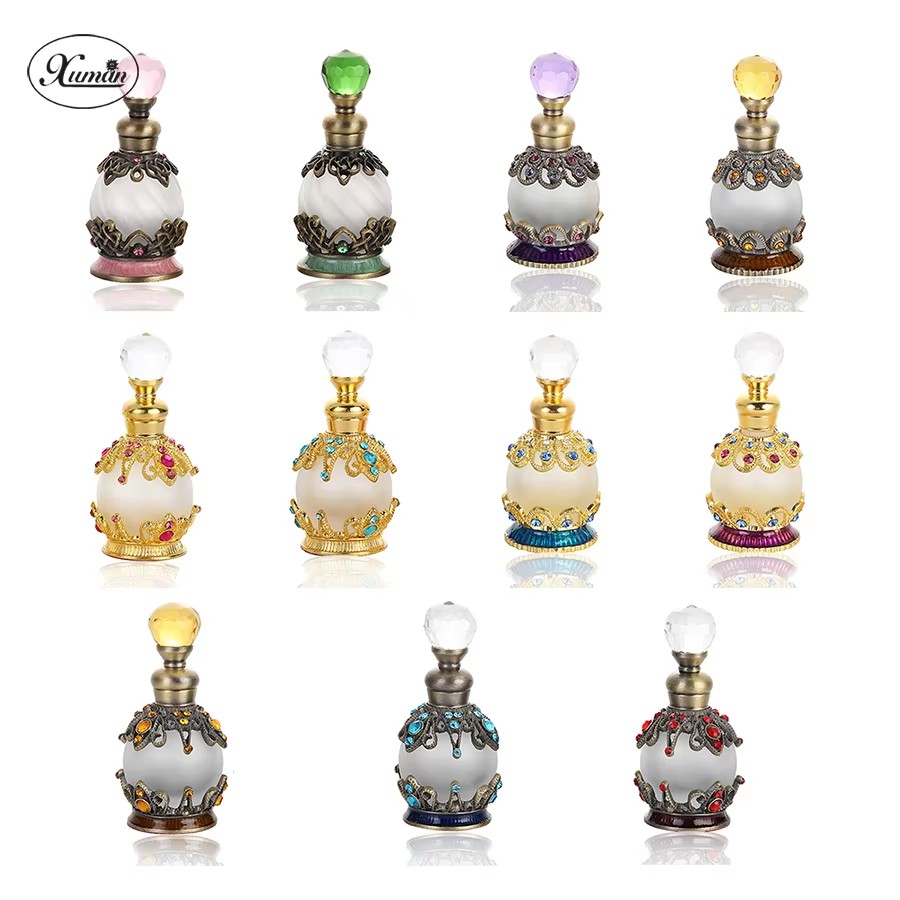 Home Fragrance Units - 15ml Steen Metalen Hervulbare Parfumflesje Attar