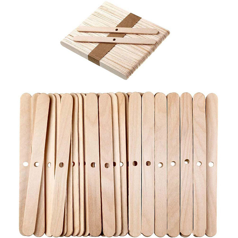 Wooden Wick Candle - ● 50 stuks houten kaarsenpit-houders, kaarsenhouders
