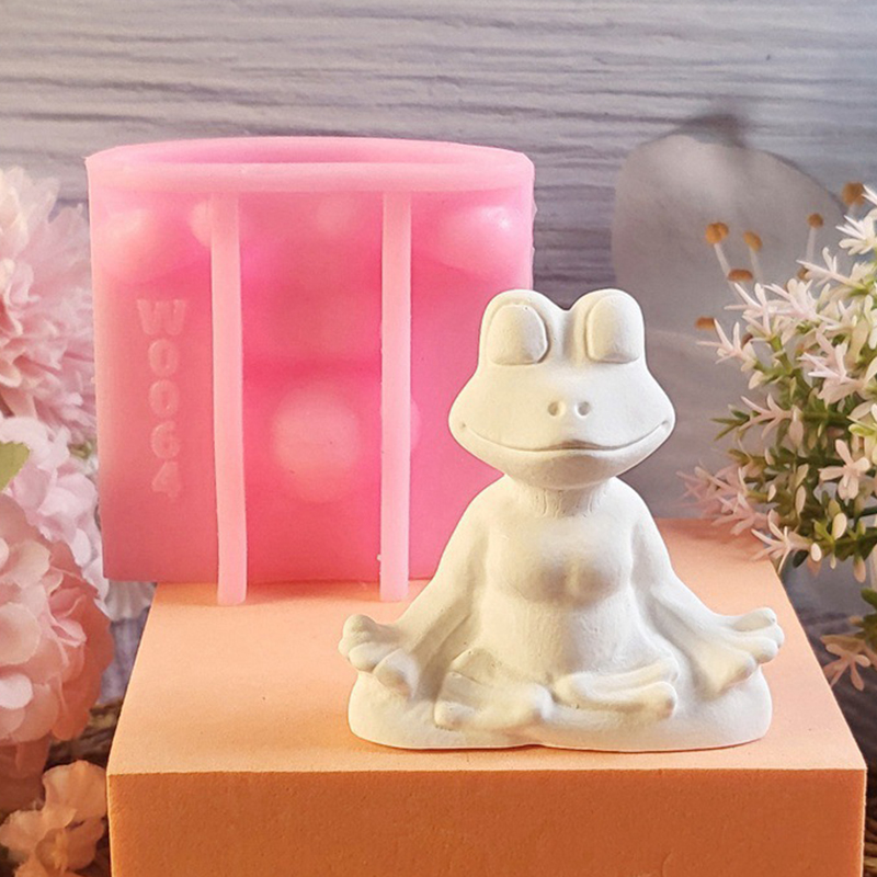 Gel Air Freshener - 1 stuk, yoga kikkervorm geurkaars siliconen