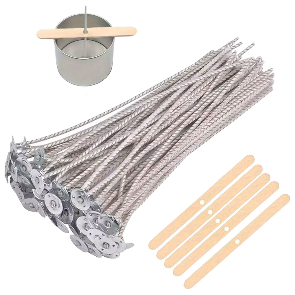 Wooden Wick Candle - 55pcs Bloem Kaars Lont Houten Stok
