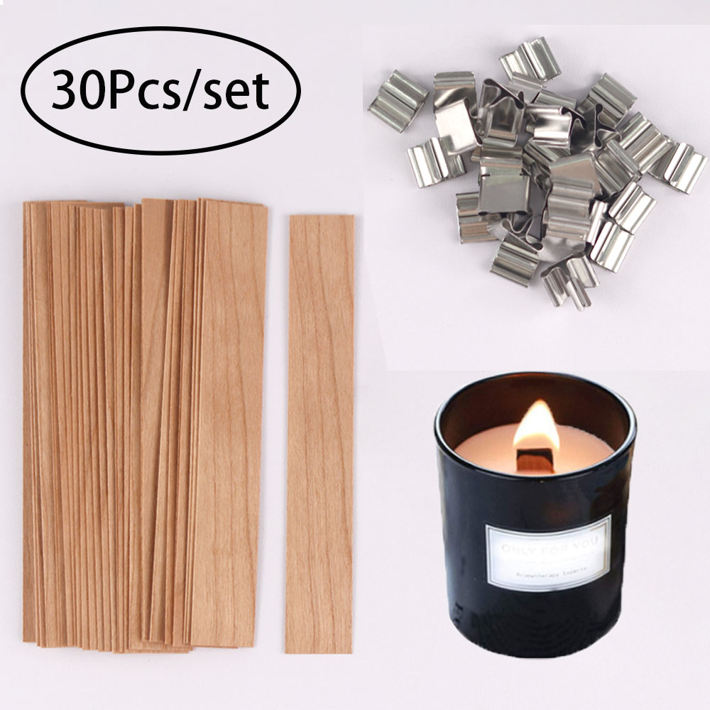 Wooden Wick Candle - 30 Stuks Houten Kaarsenwieken Kaarsen Maken