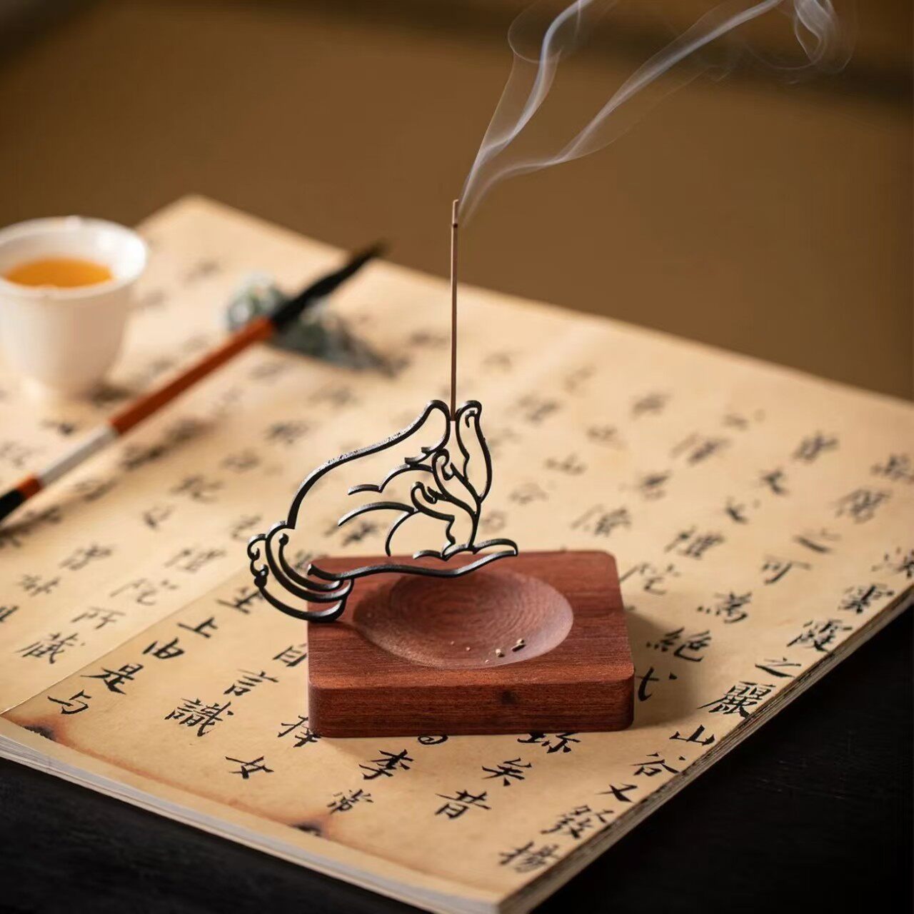 Home Fragrance Vanilla Cashmere - Boeddha Hand Wierookstokje Houder Creatieve Kunst