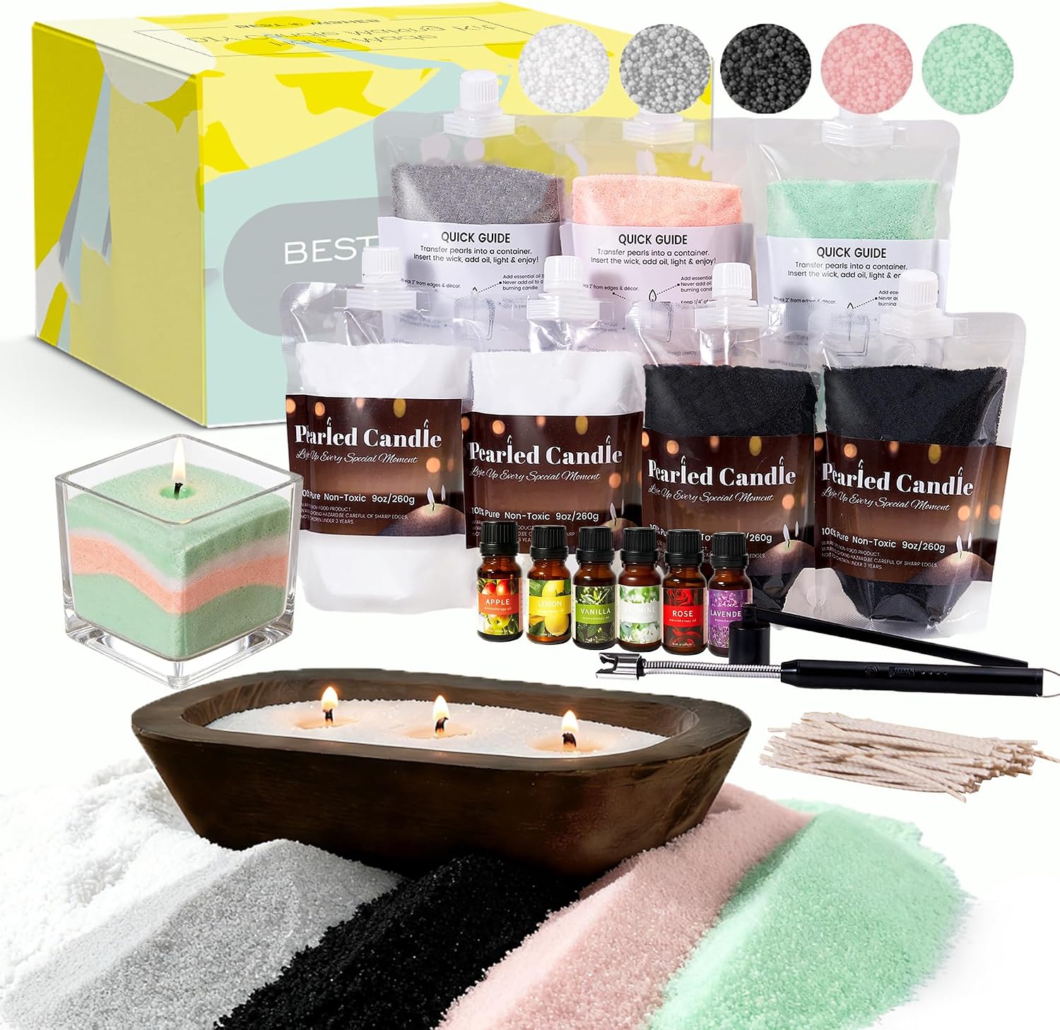 64 Oz Parelsand Kaarsen met Pi - Wooden Wick Candle recensie en prijs