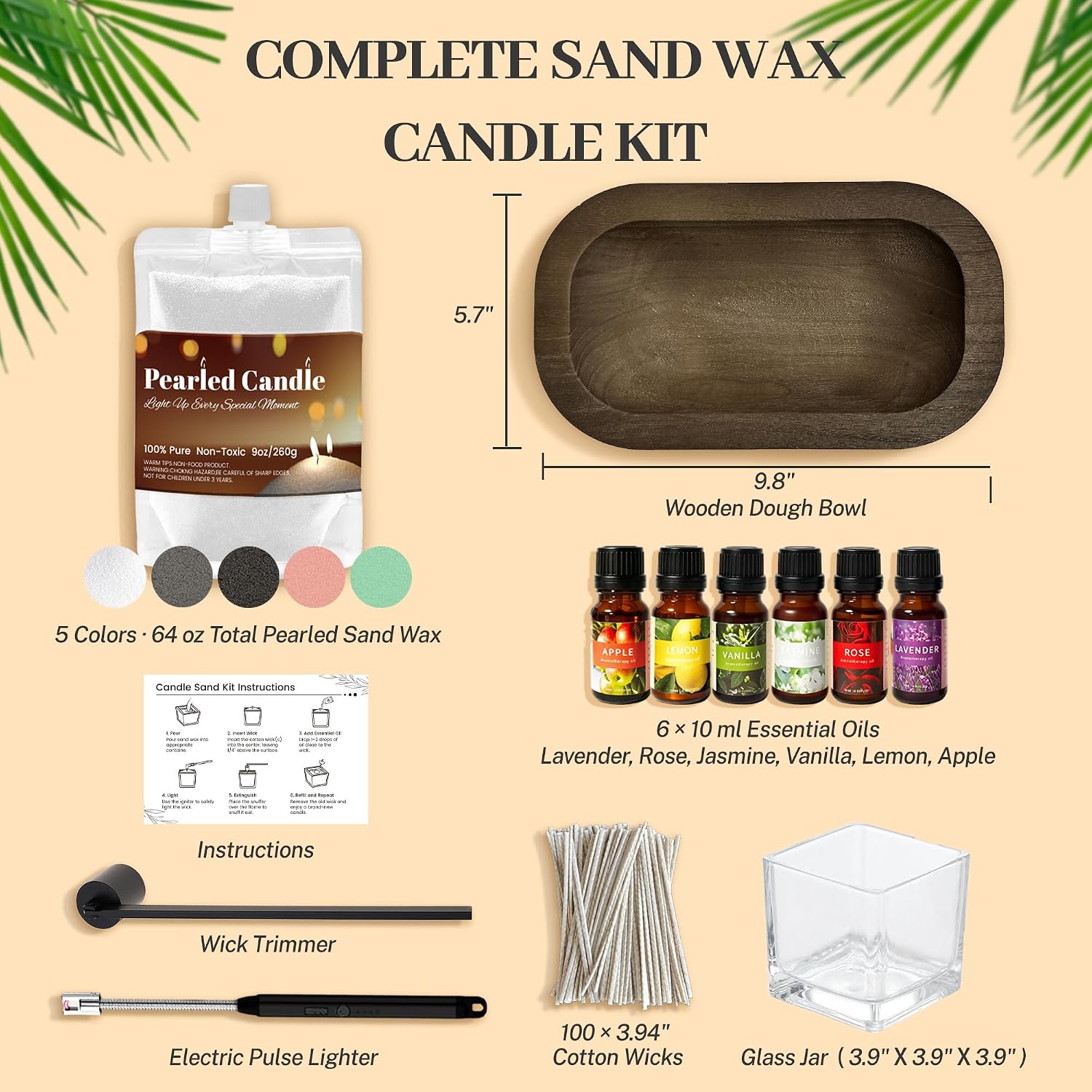 64 Oz Parelsand Kaarsen met Pi - Wooden Wick Candle recensie en prijs
