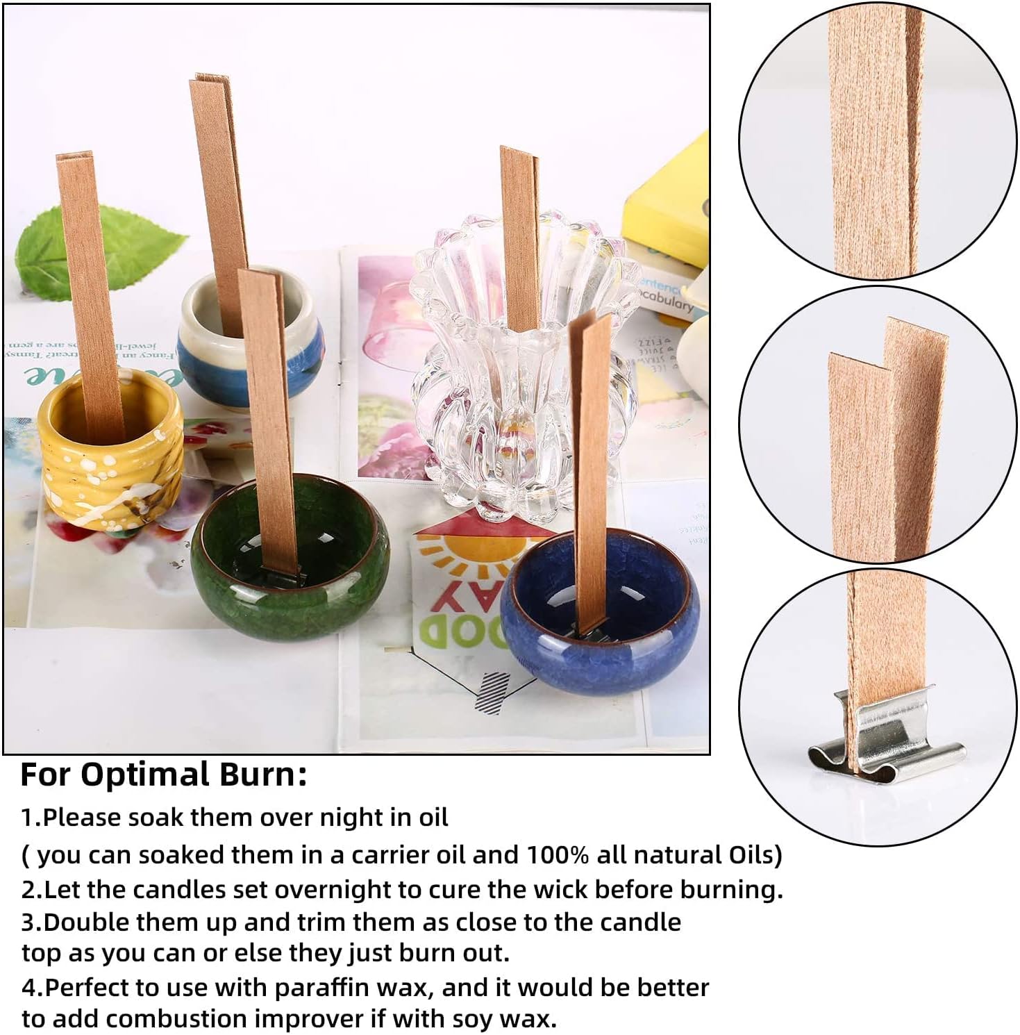 10-100PCS Geurkaars Hout Slice - Wooden Wick Candle recensie en prijs